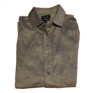 Facconable Club Button down Sz S GREY metallic Long Sleeve